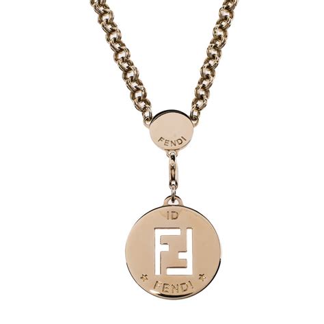 fendi ff necklace|vintage fendi necklace.